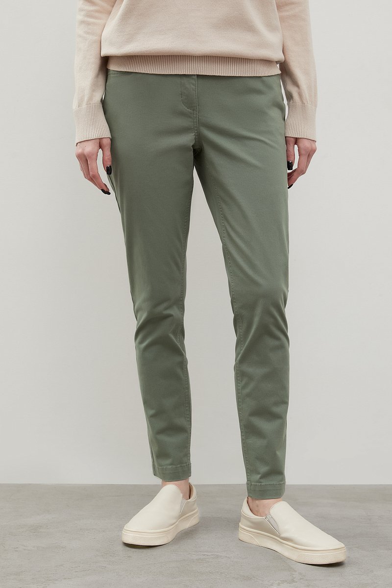 Базовые брюки со средней посадкой, цвет Темно-Серый, артикул:BAS-10064_2088. Купить в интернет-магазине FINN FLARE